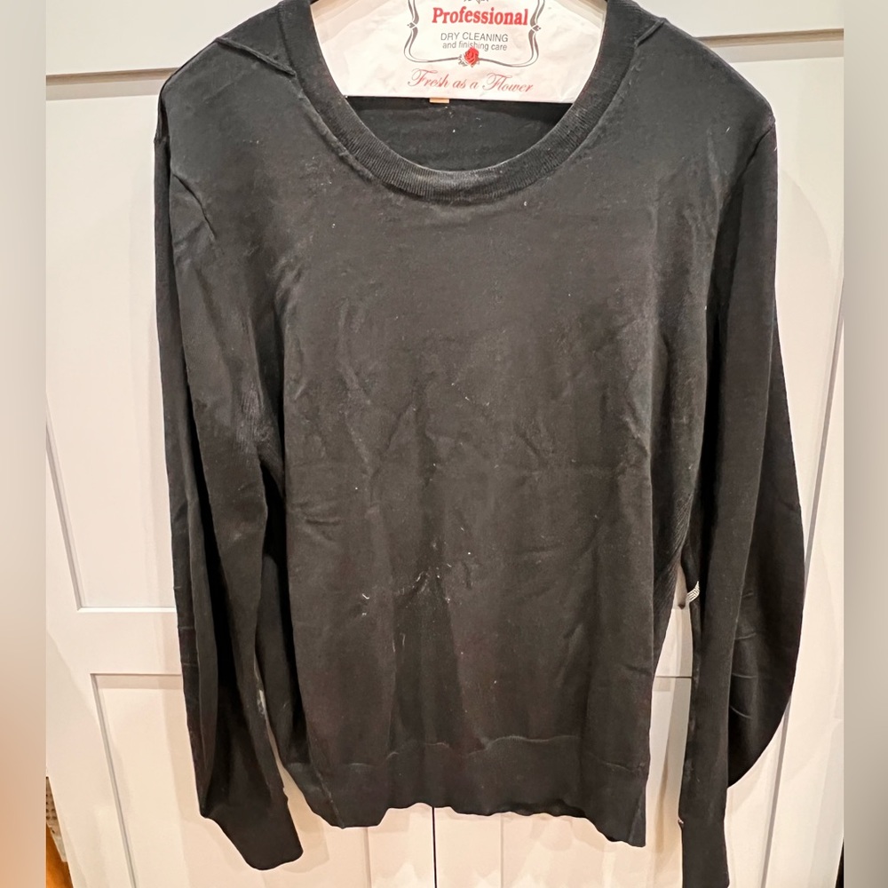Men’s Black Burberry London England Sweater with detailed sleeve